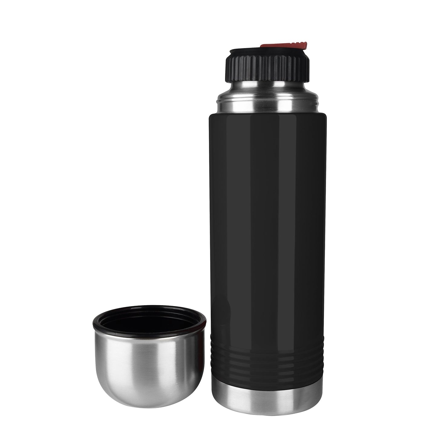 Emsa 515223 Senator Insulated Bottle, Thermos Bottle, Travel Coffee Mug, 700ml, Thermal Mug, Insulated Cup, Safe Loc Closure, Black