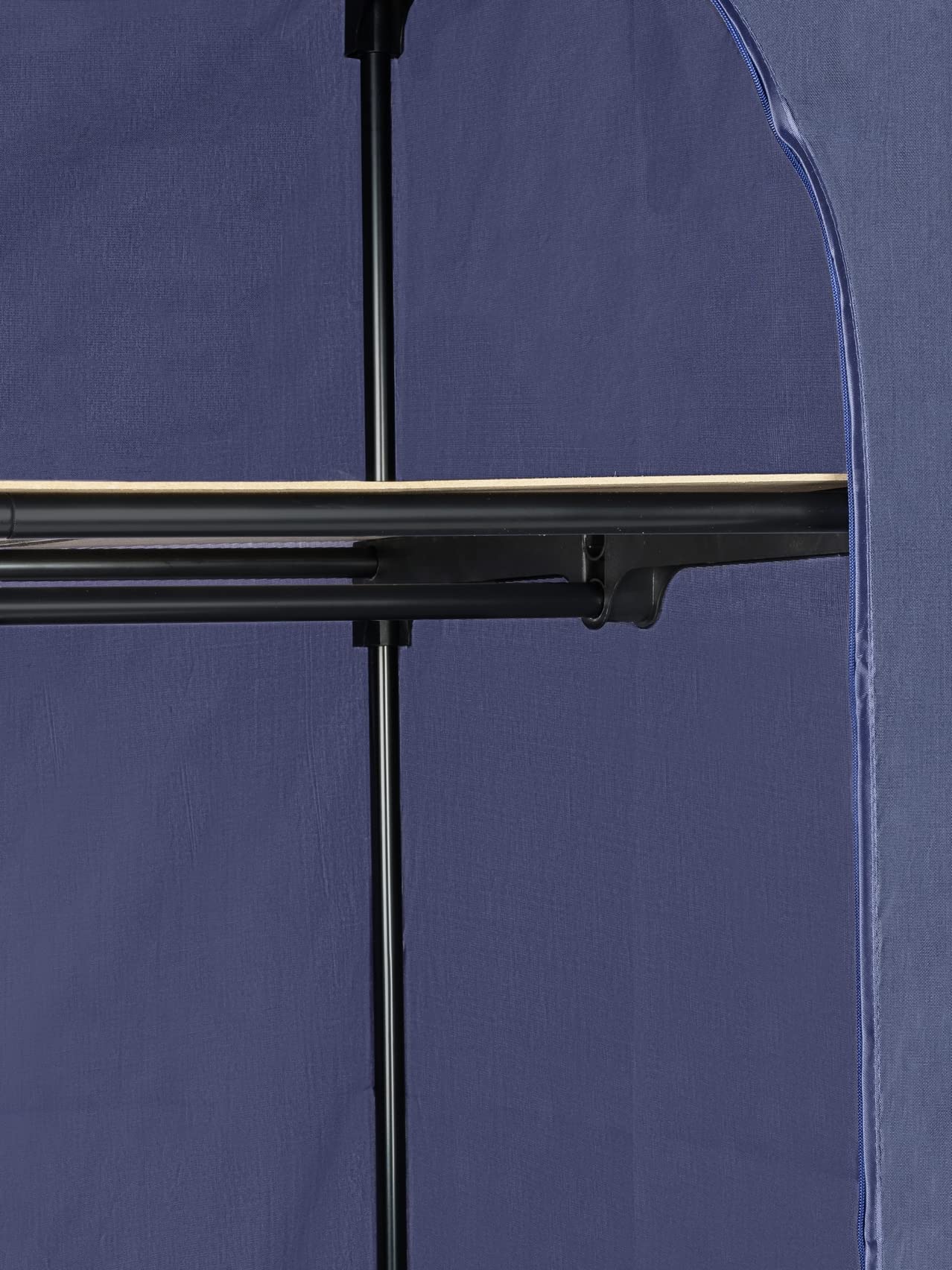 WENKO wardrobe Business with shelf and clothes rail, fabric wardrobe for dust-free storage of textiles, metal frame and fabric in durable polyester quality, 75 x 160 x 50 cm