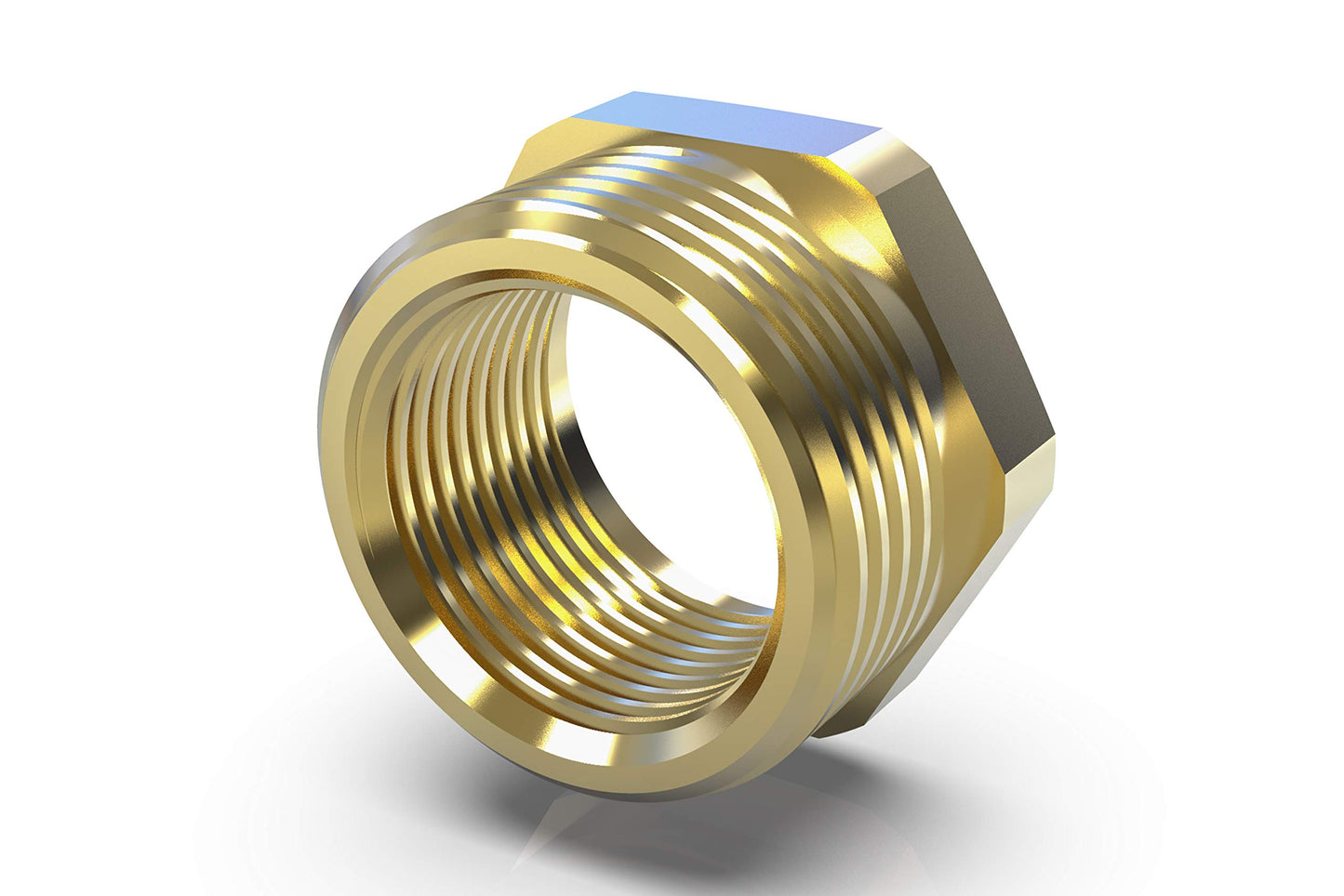 ABA Compression Fitting 15007.265.2 Reducer with Hexagon 2" x 1 1/2", Brass