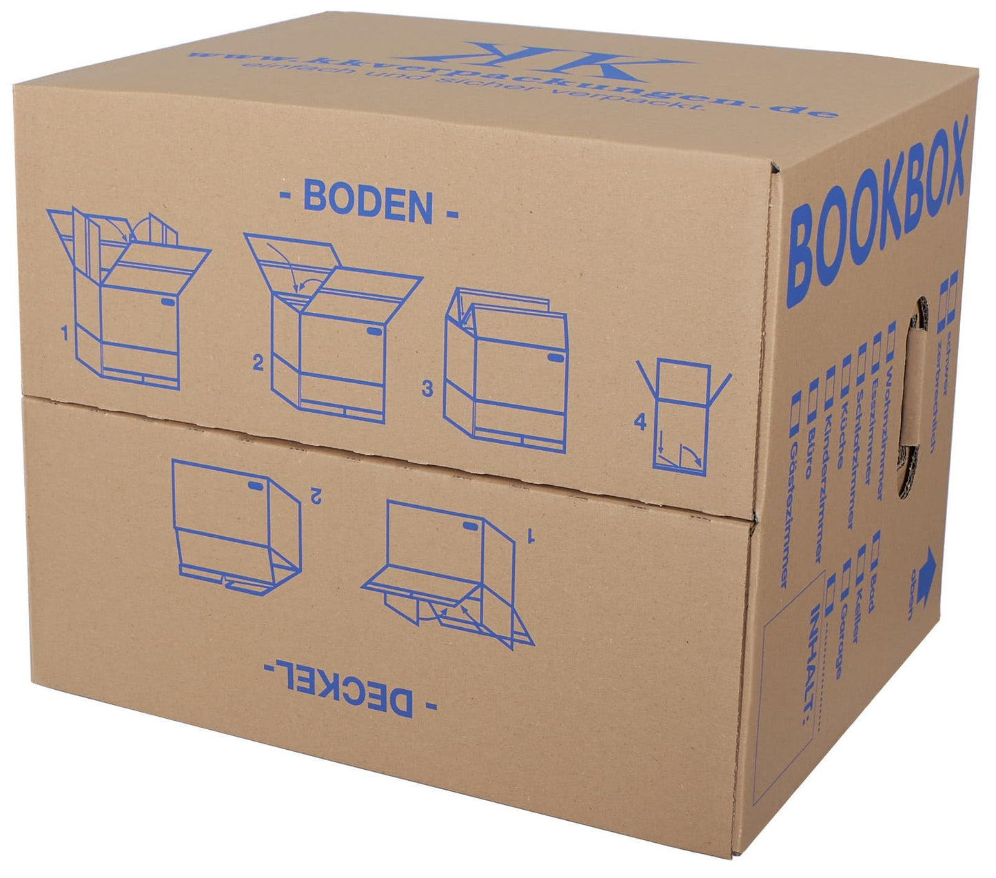 5 professional quality bookboxes, 2 corrugated.