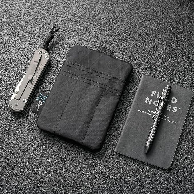 VIPERADE VE27 X-Pac EDC Organizer is a small EDC pocket pouch with 4 pockets, perfect for storing multitool pocket organizer tools. Features a black design with Velcro area.