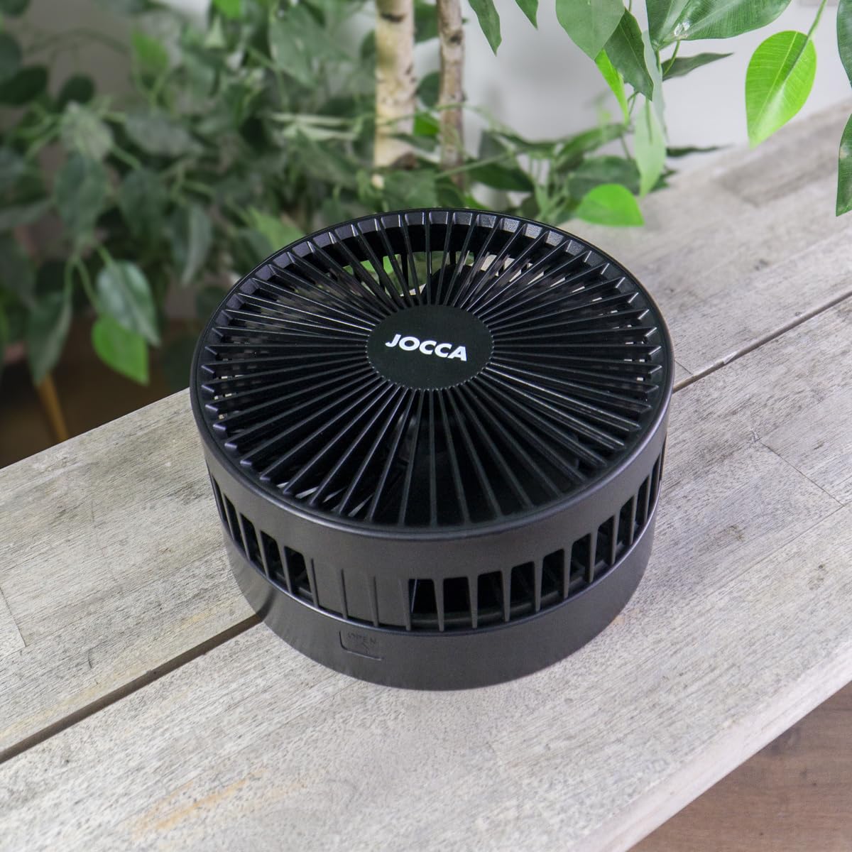 Jocca stand fan with 7200mAh battery, adjustable height 36-98 cm, remote control, 3 speeds, USB charging, foldable