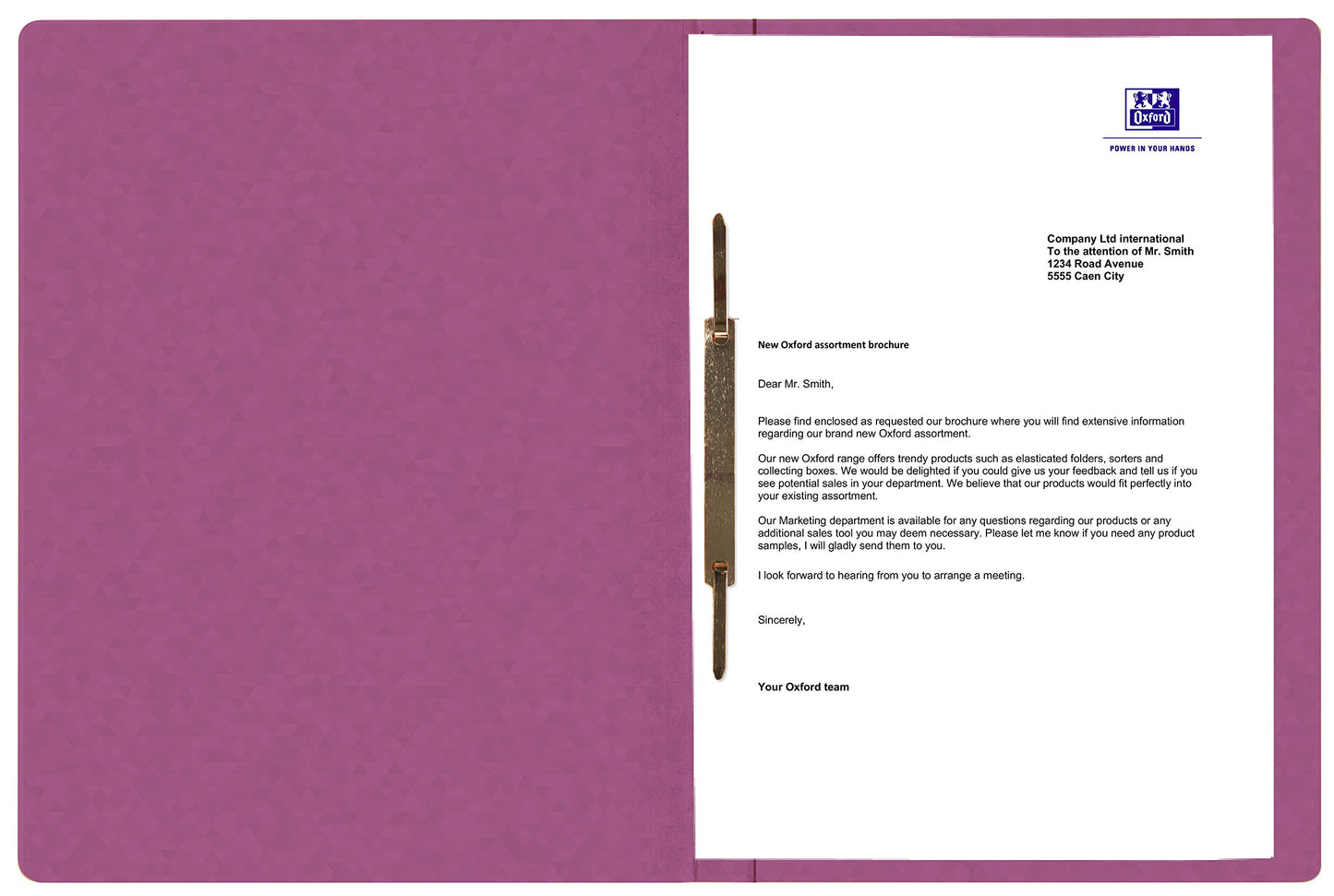 Oxford folder, purple, DIN A4