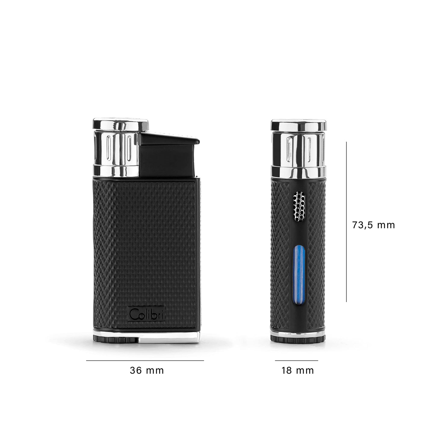 Colibri Evo Storm Lighter With Jet Flame | Cigar And Cigarette Lighter | Windproof | Works With Butane (Not Included) | Elegant Gift Box | Two Year Warranty