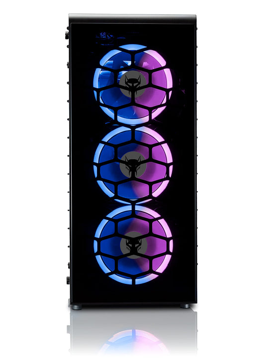 BEASTCOM Q3 Essential Gaming PC Set with AMD Ryzen 3 4X 4.00GHz, 4K Vega 6-Core Graphics, 16GB RAM, 256GB SSD + 1TB, 24" LED Monitor + Keyboard + Mouse + Mousepad, HDMI, WLAN, Windows 11 Pro