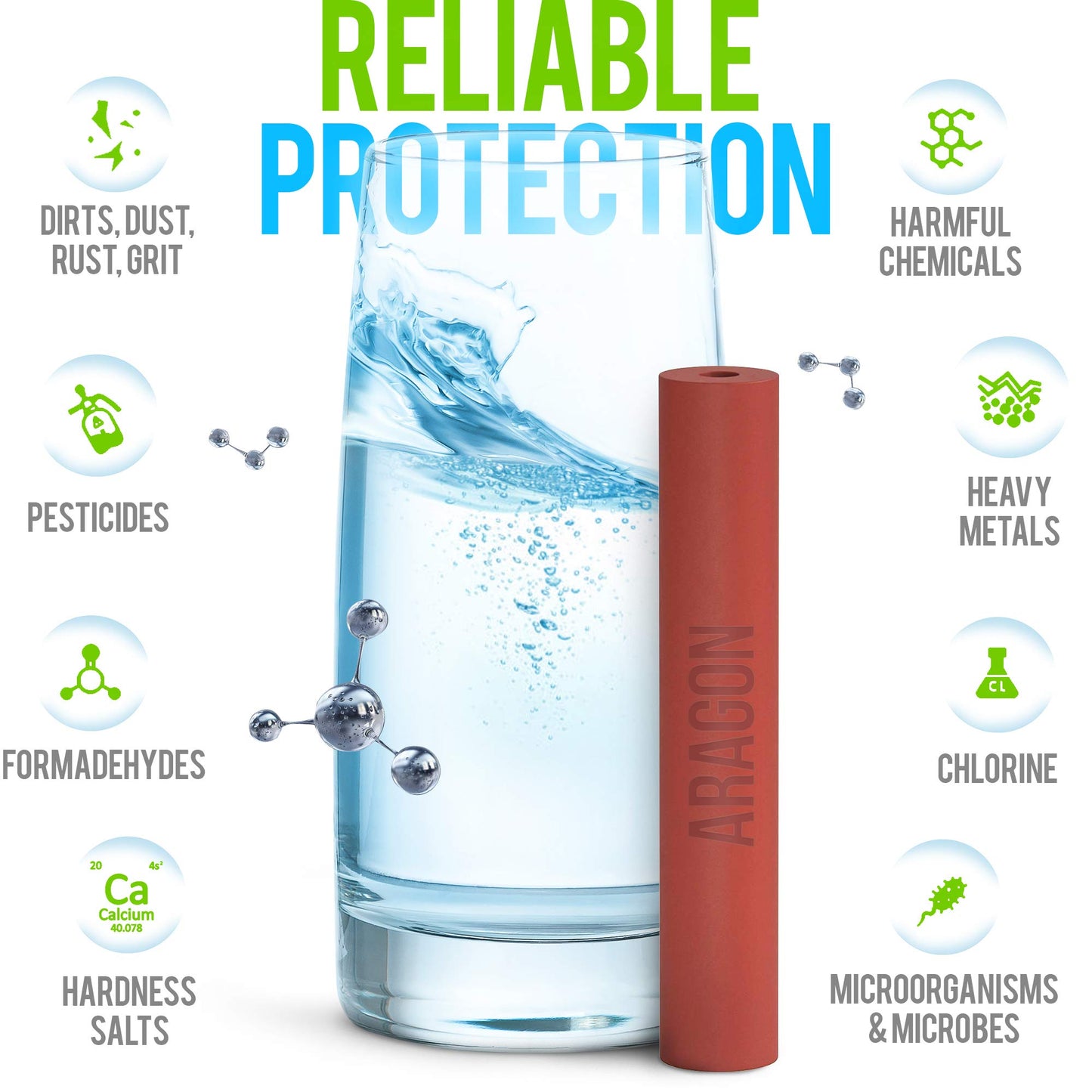 Aragon filter cartridge for Geyser Euro water faucet filter, Geyser Euro filter replacement, pack of 1 (3000L)