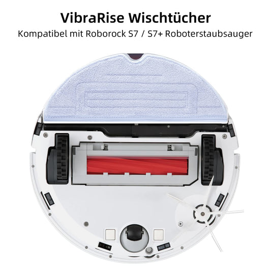 12 Piece Cleaning Cloth Accessory Kit for Roborock S8 / S8+ / S7 MaxV / S7 MaxV Plus / S7 MaxV Ultra / S7 Pro Ultra / S7 / S7+ Robot Vacuum Microfiber VibraRise Mop Cloth Replacement (Blue Gray)