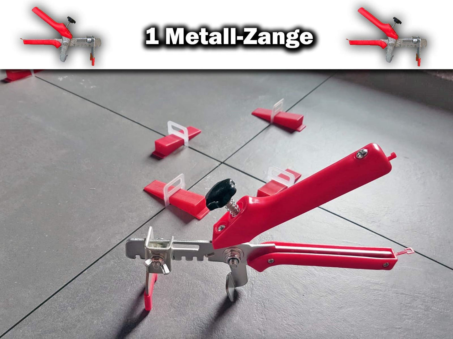 1 Pliers - EXTRA HIGH pull tabs for tile thicknesses from 25mm to 35mm - TILE GOD® - Joint width 3mm - Pull tabs - Wedges - Assemble pliers individually (1 Pliers)