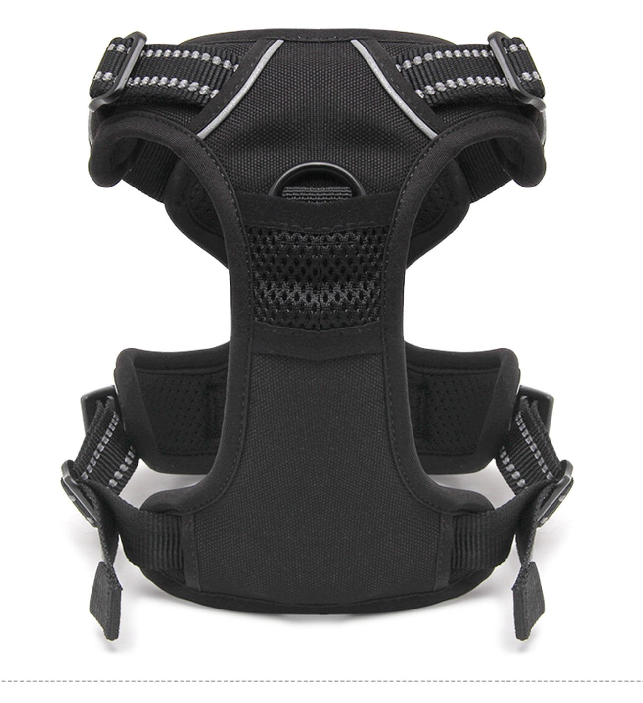 Truelove Dog Harness TLH5651 prevents pulling, reflective seams ensure visibility at night, perfect for outdoor adventures (L, Black)