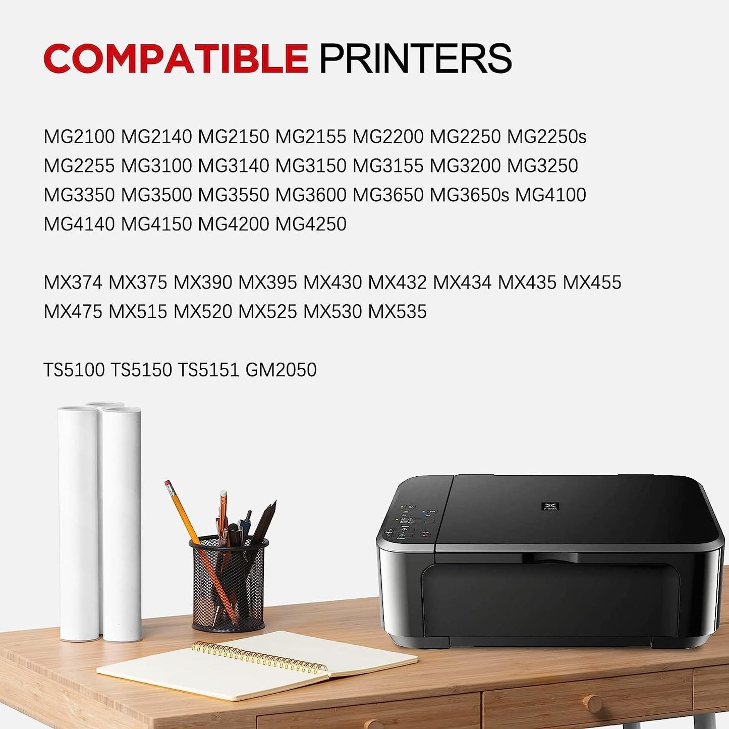 540 541 XL Ink Cartridges Compatible for Canon 540 541 Ink Cartridges Compatible for Pixma TS5150 TS5151 MG3650s MG3650 MG3150 MG3550 MG3600 MG4200 MX475 PG540XL Black CL541XL Tri-Color