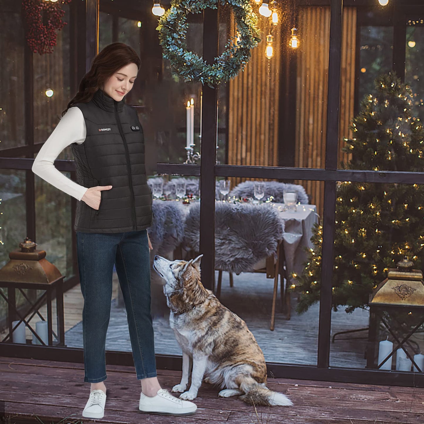 Gokozy Heated Vest for Women - heated vest with battery pack | Lightweight and warm coat | heated outdoor jacket