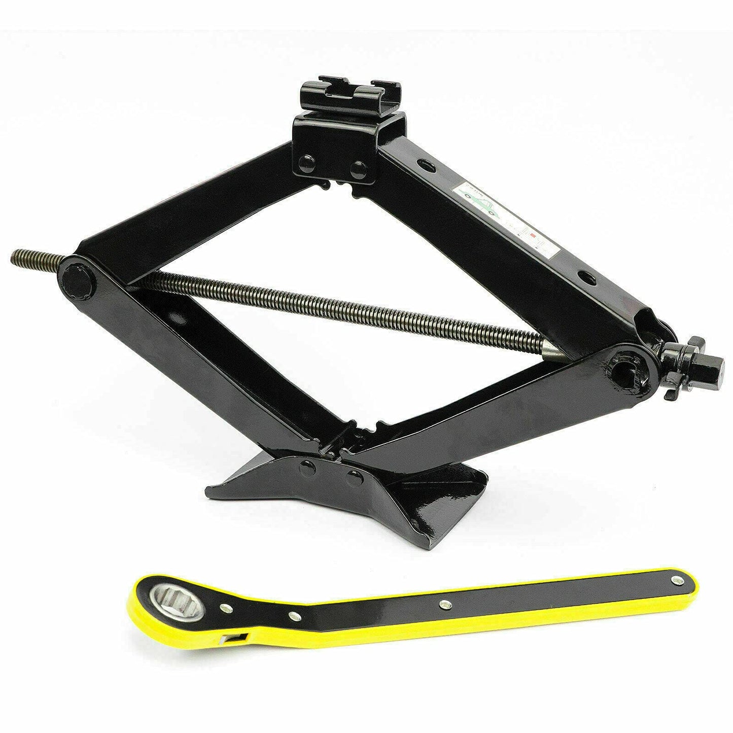 2T scissors jack, 98-440mm, Car Jack Kit with ratchet, steel column and rubber, Auto lift, enlarged steel plate, portable jack for car MPV SUV (SN4547)