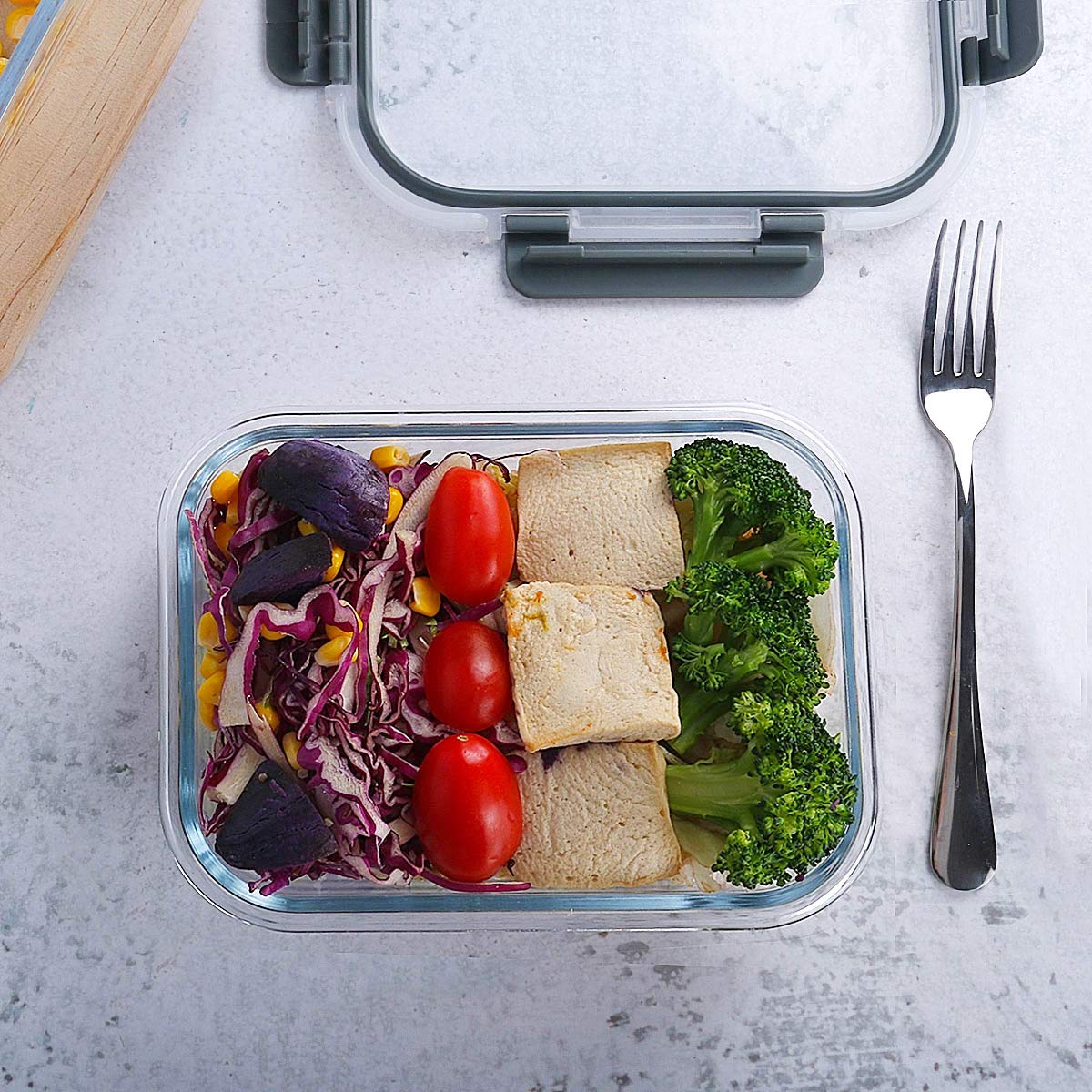 MCIRCO Glass Food Storage Containers Set, 20 pieces (10 containers, 10 lids), Dishwasher Safe, Microwave & Freezer Safe, Leakproof, Modern, Food Storage Containers, Food Storage.