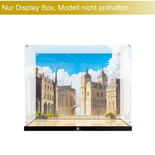 cooldac acrylic display case compatible with Lego 21061 Notre Dame de Paris, dustproof and transparent showcase compatible with Architecture 21061 set (case only, model not included)