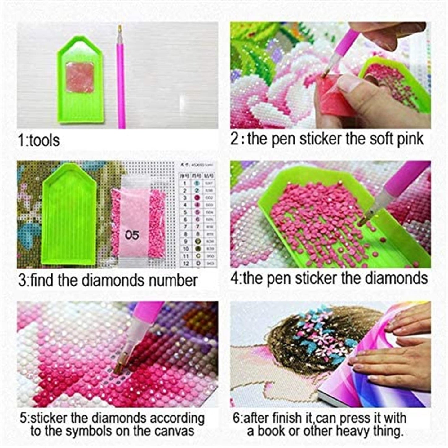 Sarah Duke 5D DIY Diamond Painting Kit, Flower Diamond Painting Pictures XXL, DIY Diamond Painting for Kids and Adults for Wall Decoration (50 x 90 cm)
