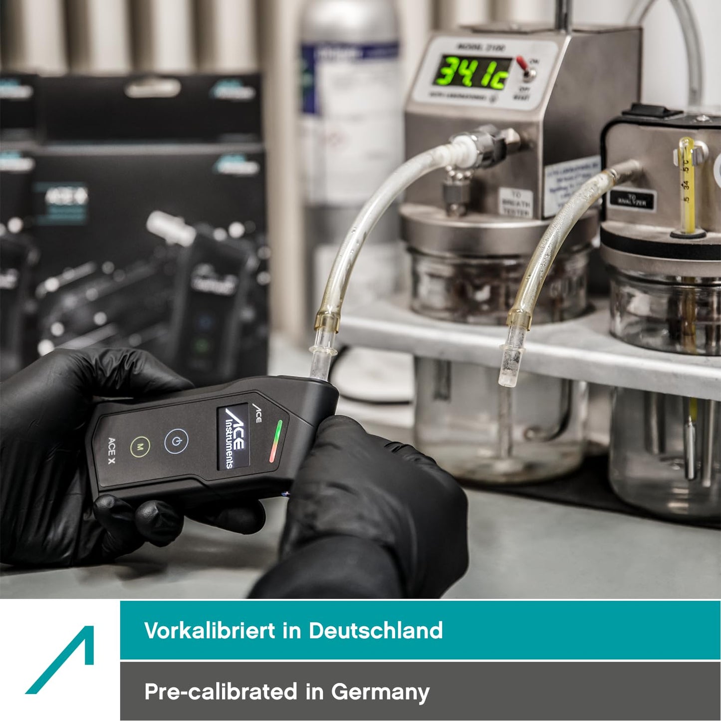ACE X Breathalyzer - Digital Alcohol Tester - Police-grade Alcohol Tester - TU Wien Test Winner (99.1% Accuracy)