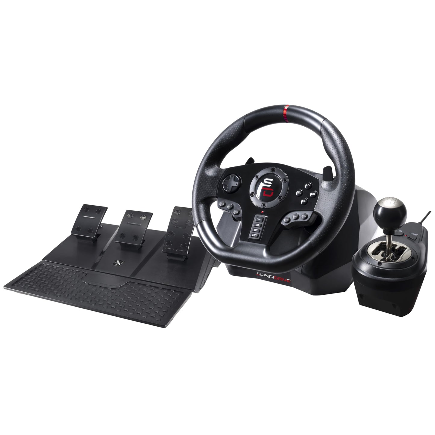 SUBSONIC Superdrive Gs850-X Racing Wheel with manual gearshift, 3 pedals, paddle shifters for Xbox Series X/S, Ps4, Xbox One (programmable for all games)
