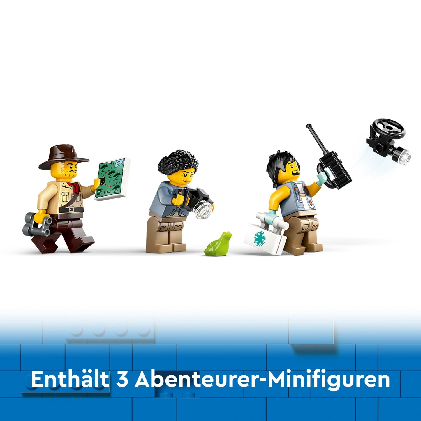 LEGO City Jungle Explorer Truck, construction and playset for kids aged 6 and up, cool birthday gift, truck toy with 3 adventurer minifigures and tiger 60426.