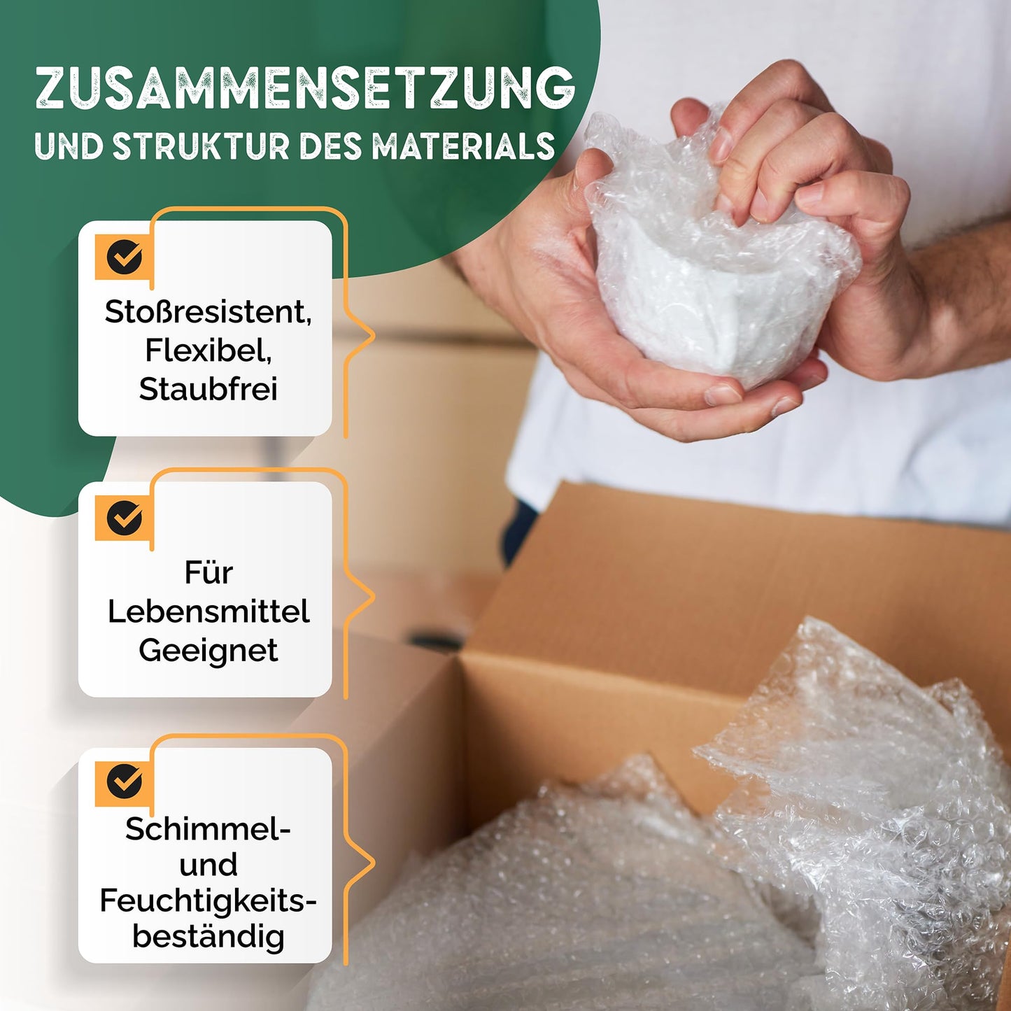 4 rolls of bubble wrap 30cm wide and 100m long KINGPACK-24 - perfect for moving or shipping delicate items
