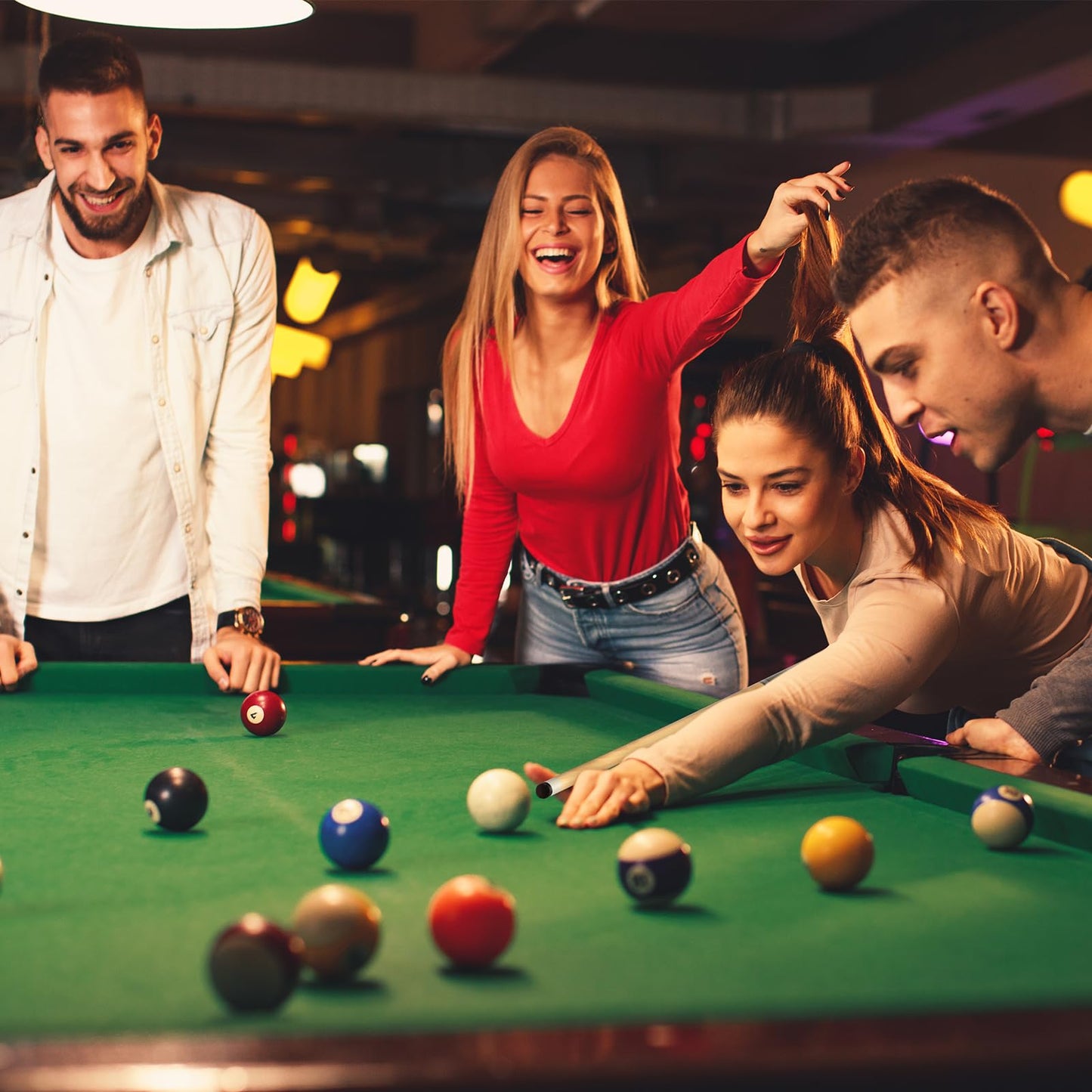 ASMPCUE Pool Cue, 58 Inch Billiard Cue Canadian Maple Wood Pool Cue 13mm Tips for Professional Billiard Players, 1/2 Maple Cue Sticks for Billiard Table Sport (Brown)