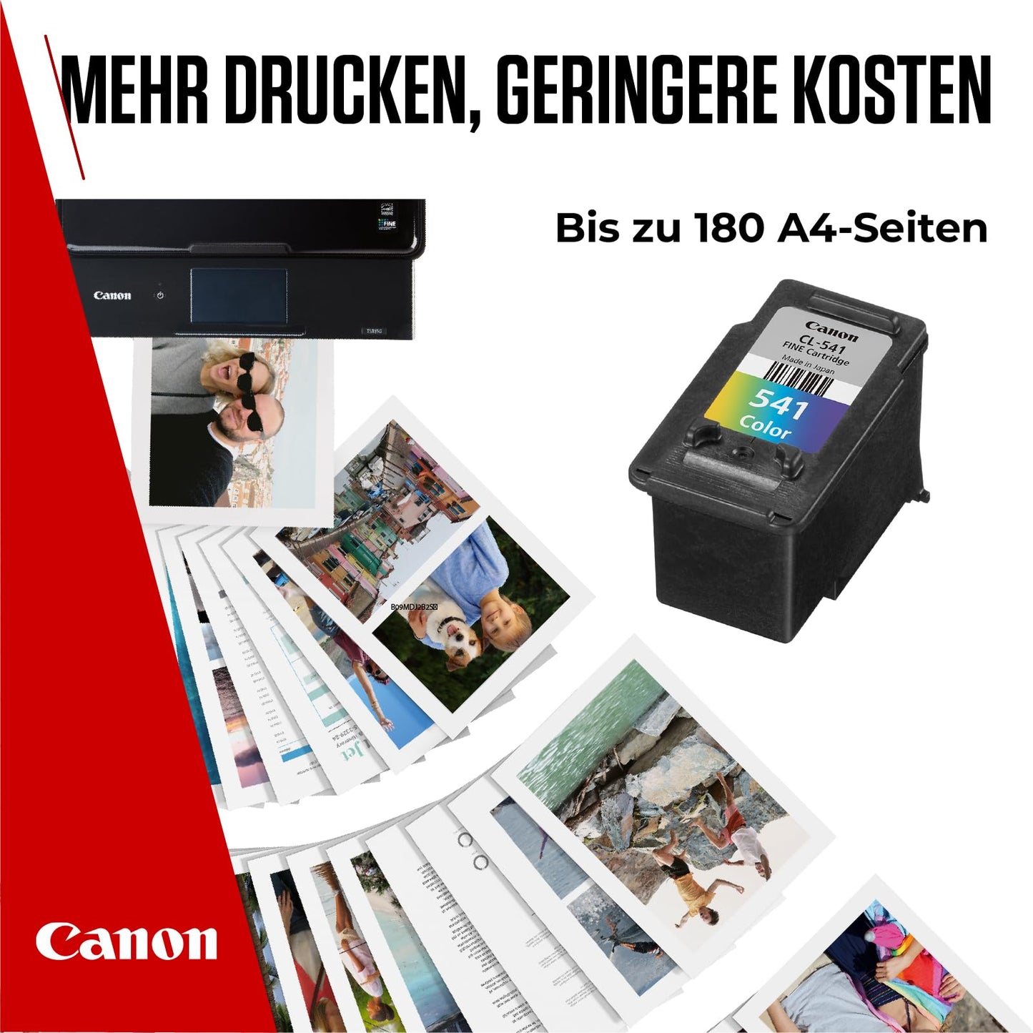 Canon Ink Cartridges - CL-541 Original Printer Cartridge - Prints up to 180 A4 pages (1 x color cartridge)