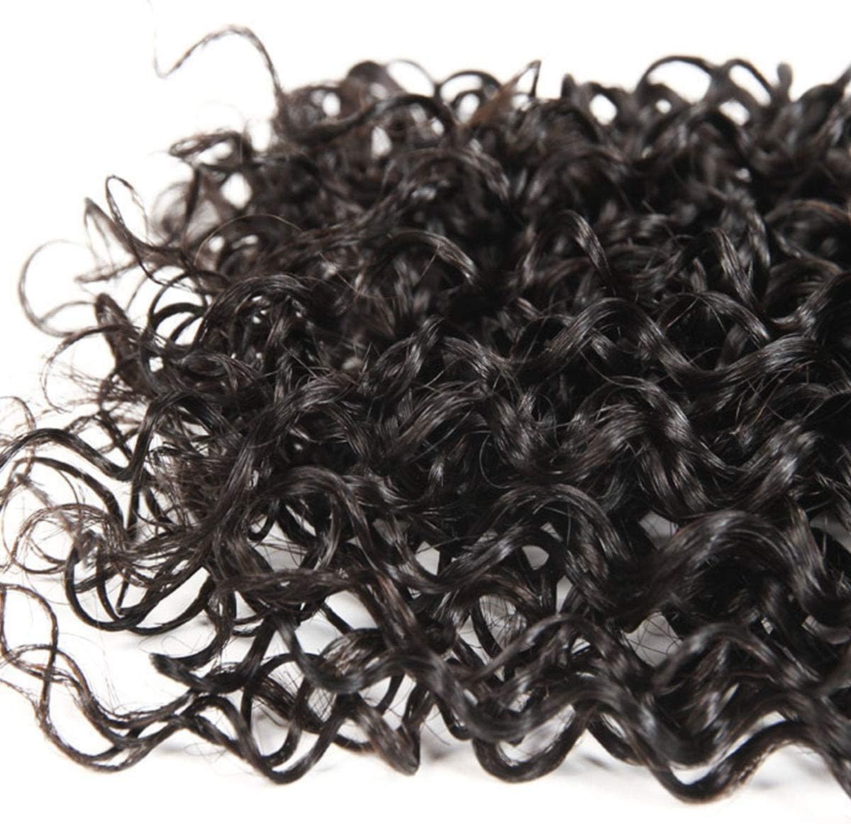 Curly Weave Bundles made of 100% human hair, 28 inches long. Unprocessed Brazilian Kinky Curly Virgin Human Hair for Black Women in natural color.