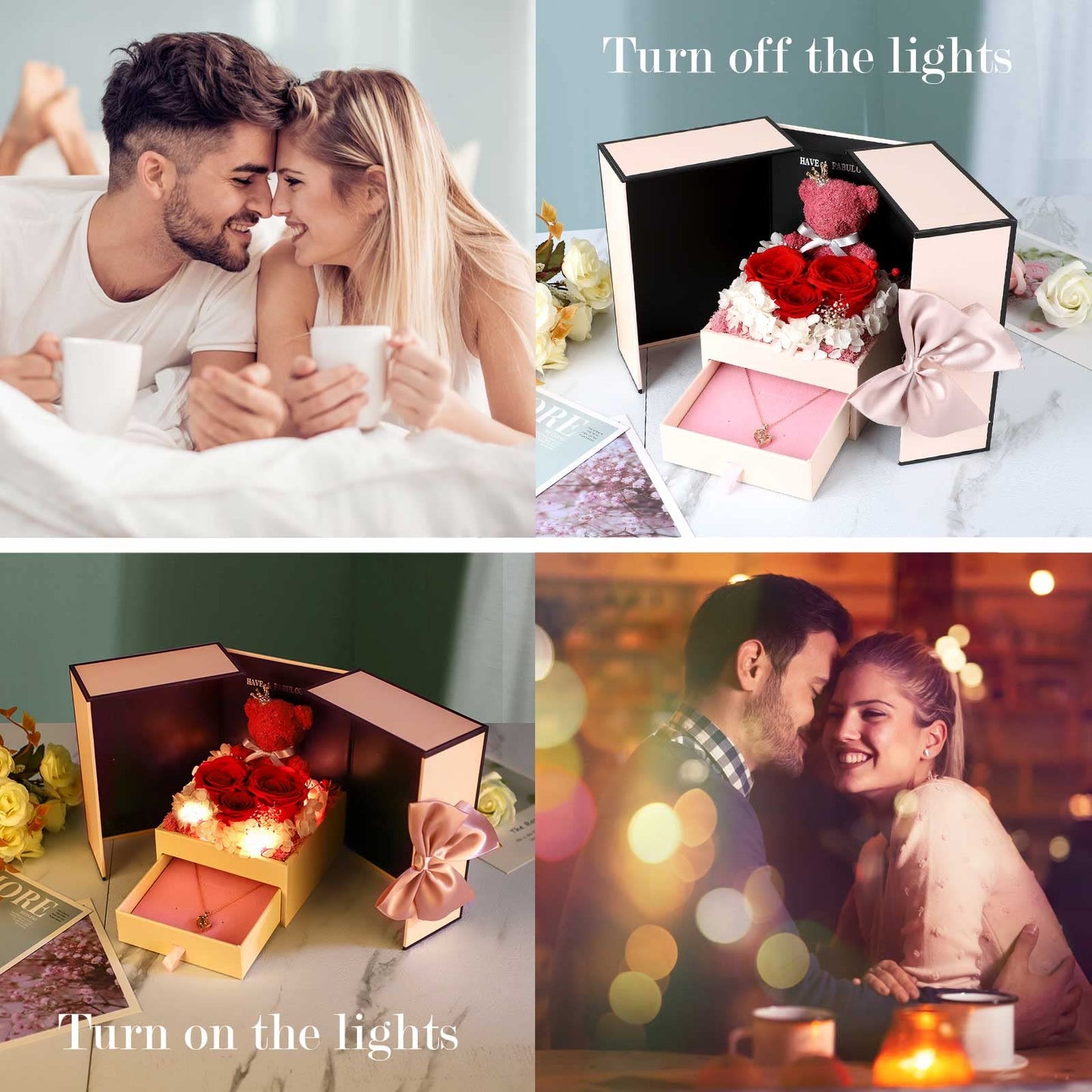 As a mother of a son, Eternal Rose with I Love You in 100 Languages Necklace, Infinity Rose Gift Box for Grandma, Girlfriend, Wife on Mother's Day.