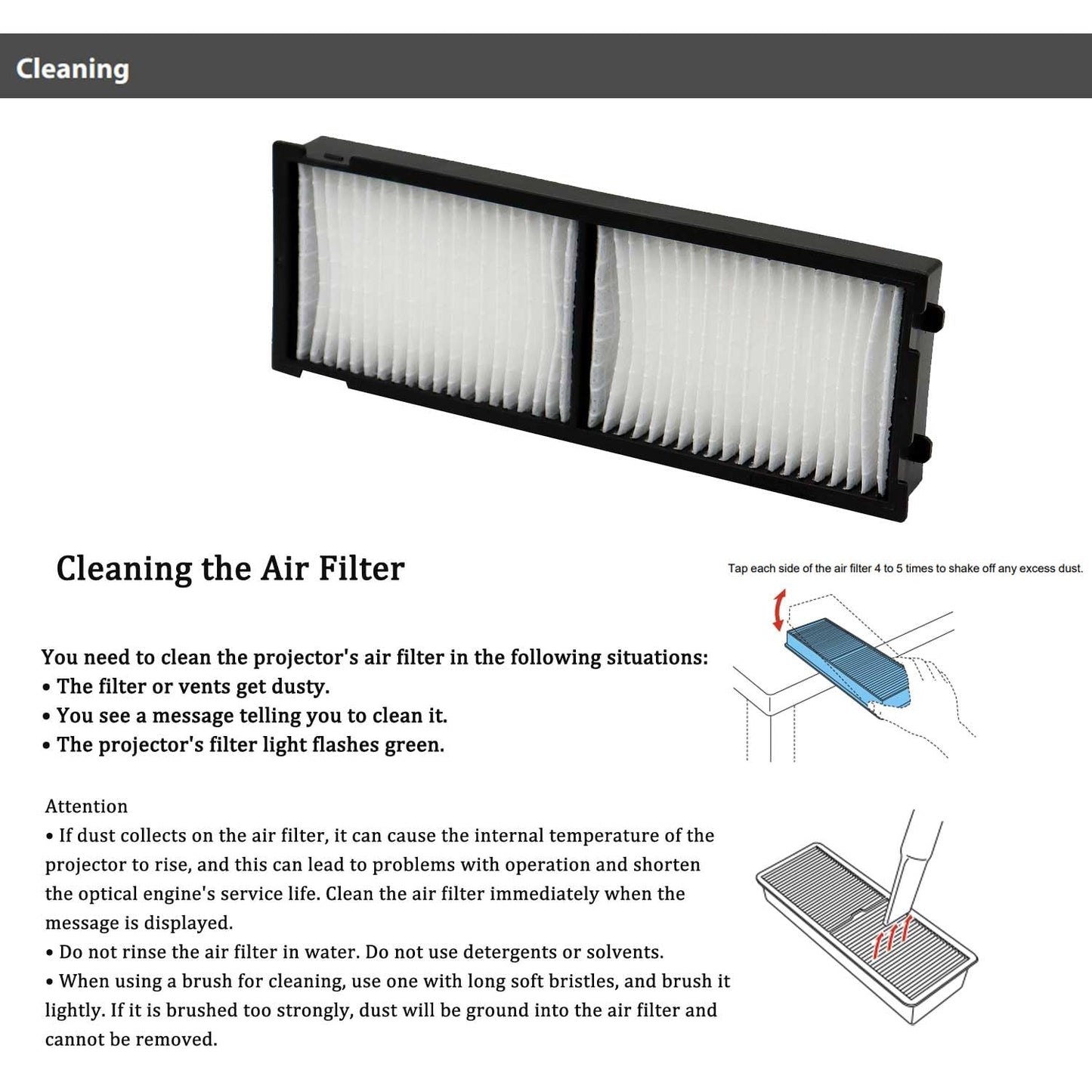 Aimdio V13H134A38 projector air filter for EPSON ELPAF38 EH-TW6100W EH-TW6100 EH-TW6000W EH-TW6000 EH-TW5910 EH-TW5900.