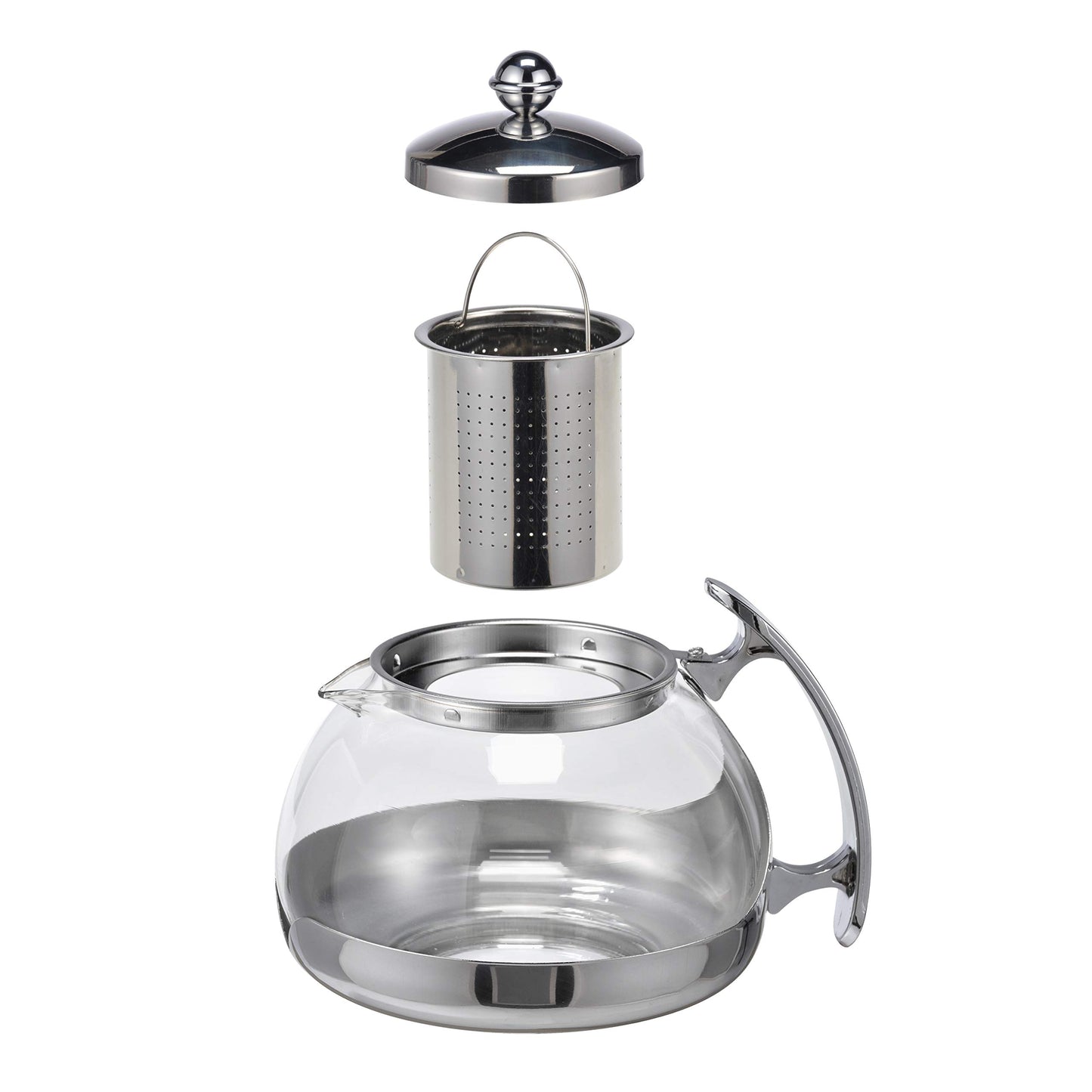 Gravidus tea set with glass teapot, infuser, and warmer - 1.2 liters - tea maker & tea warmer - tea set