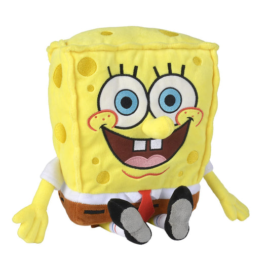 Simba 109491000 - Spongebob Squarepants Plush 35cm, plush figure made from recycled filling material, suitable from the first months of life.