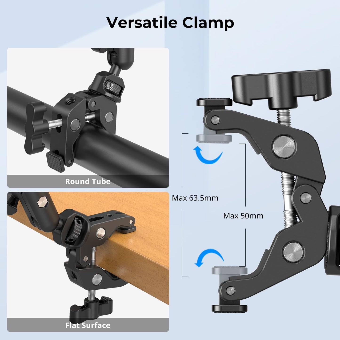 SMALLRIG 22" Magic Arm with Clamp, Flexible Camera Desk Mount & Clamp, Overhead Phone Holder, Articulating Arm with Friction Extension with 1/4" Thread, for light, webcam, microphone, action camera - 4766