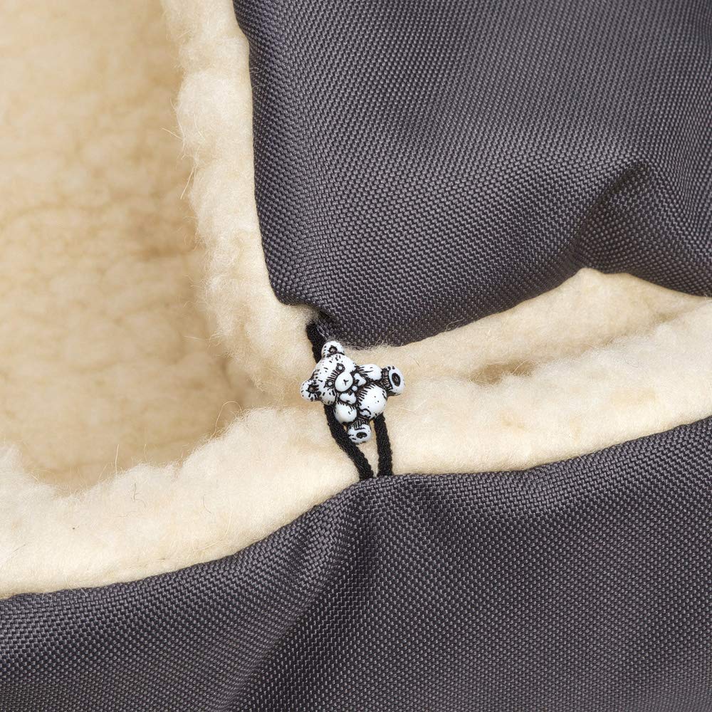 Winter footmuff for stroller car seat sleigh bag lambskin footmuff cuddle bag winter footmuff 40 x 90/110 cm (anthracite)