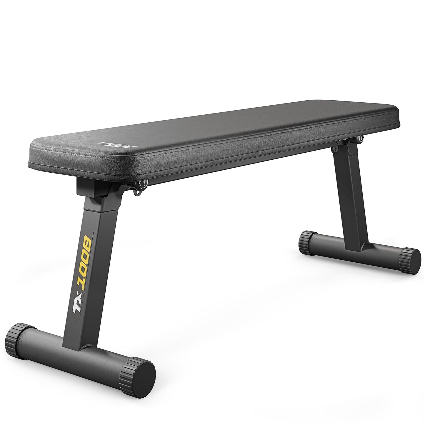 TREX SPORT Flat Bench TX-100B | Folding weight bench for strength training | Home Gym workout bench for bench press | Steel frame, non-slip, padded