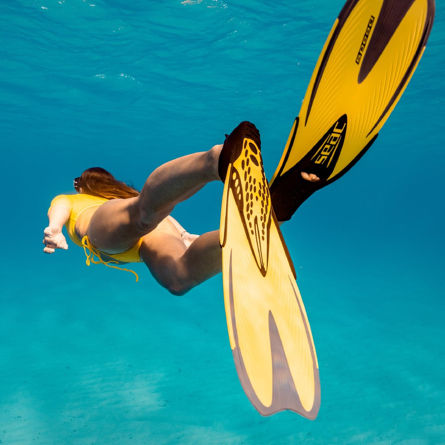 Seac Speed, closed-heel snorkeling fins for women, men, and children.