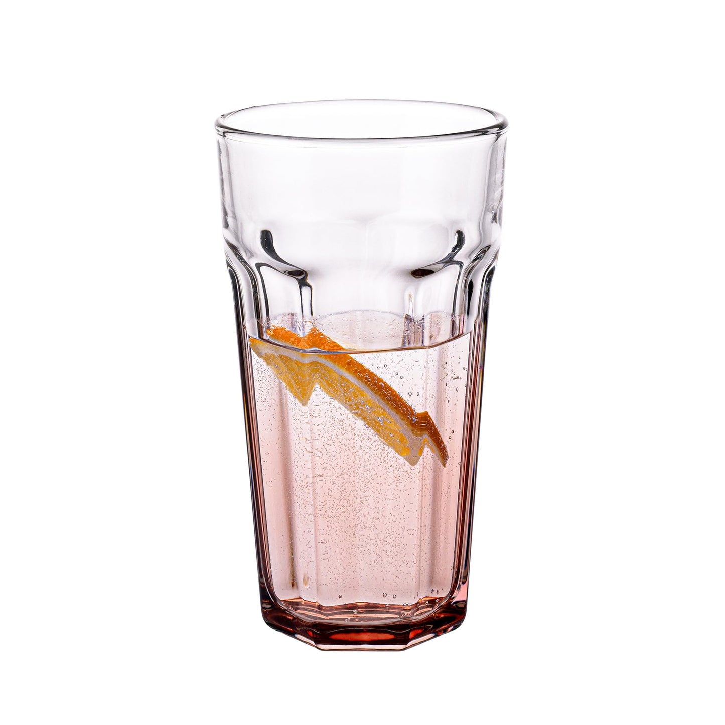 TREND FOR HOME Cocktail Glasses Large Drinking Glass Cuba Libre Glasses | 700 ml | Set of 6 | Cocktail Highball Water Glass Set XXL Tumblers Retro Design | GIGI Collection | WATERCOLOR OMBRE - Hand wash