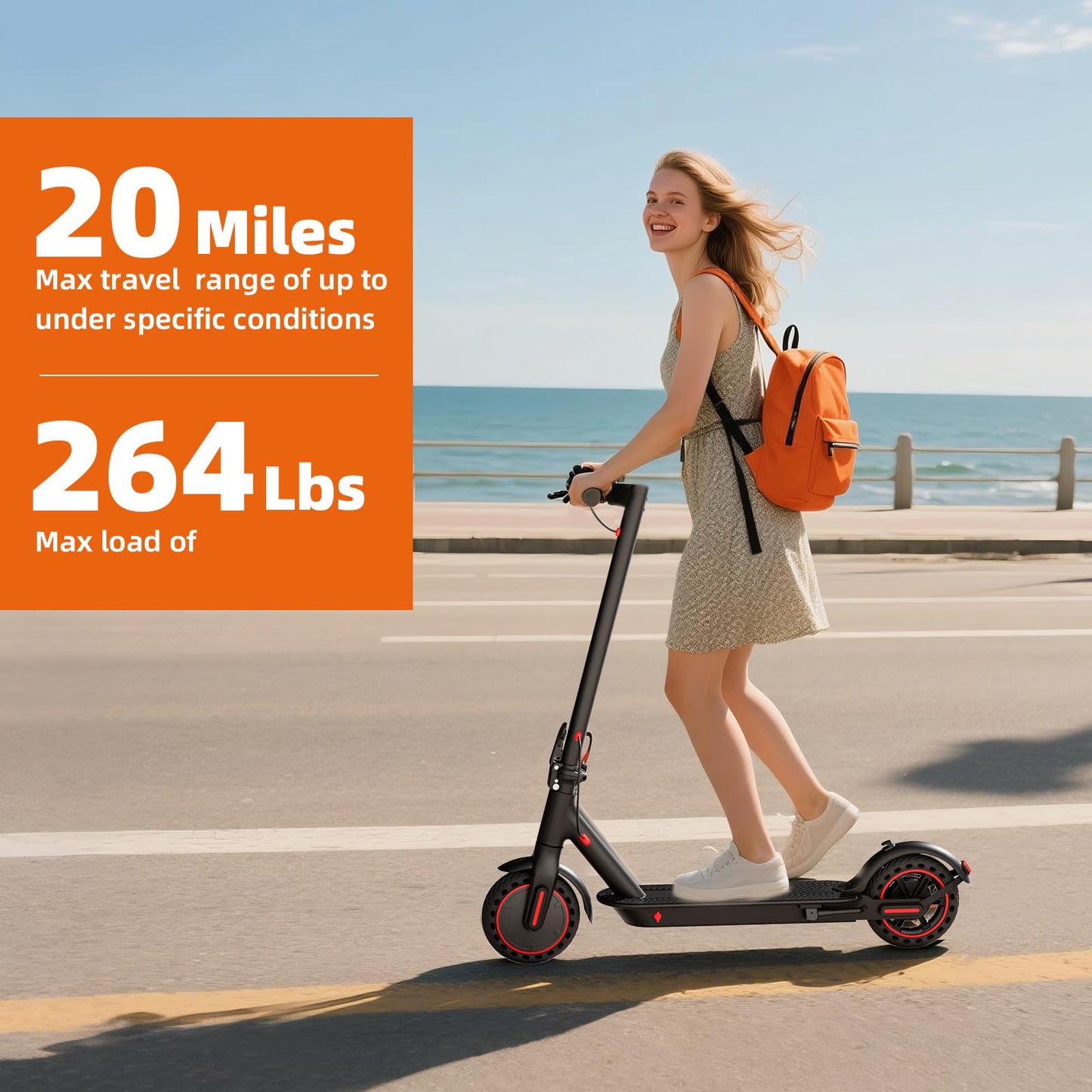 8.5 inch electric scooter, 10.4 Ah Class A battery, 3 speed modes, 15-21 miles range & 120 kg load capacity electric scooter with street legal approval.