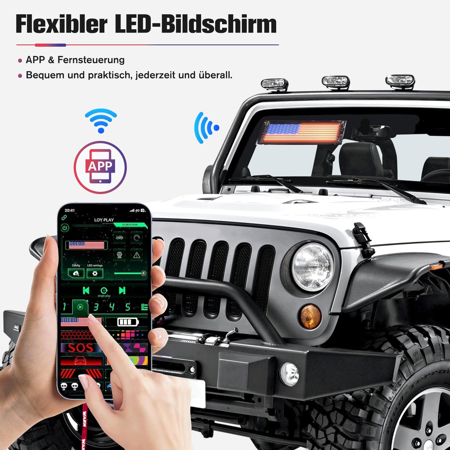 2 LED eyes for truck car (10*35cm), Devil Eyes Light for Cars, Devil Eyes Light Dynamic Programmable Personalized Eye Light Signs, with APP control and remote control Bluetooth USB 5V