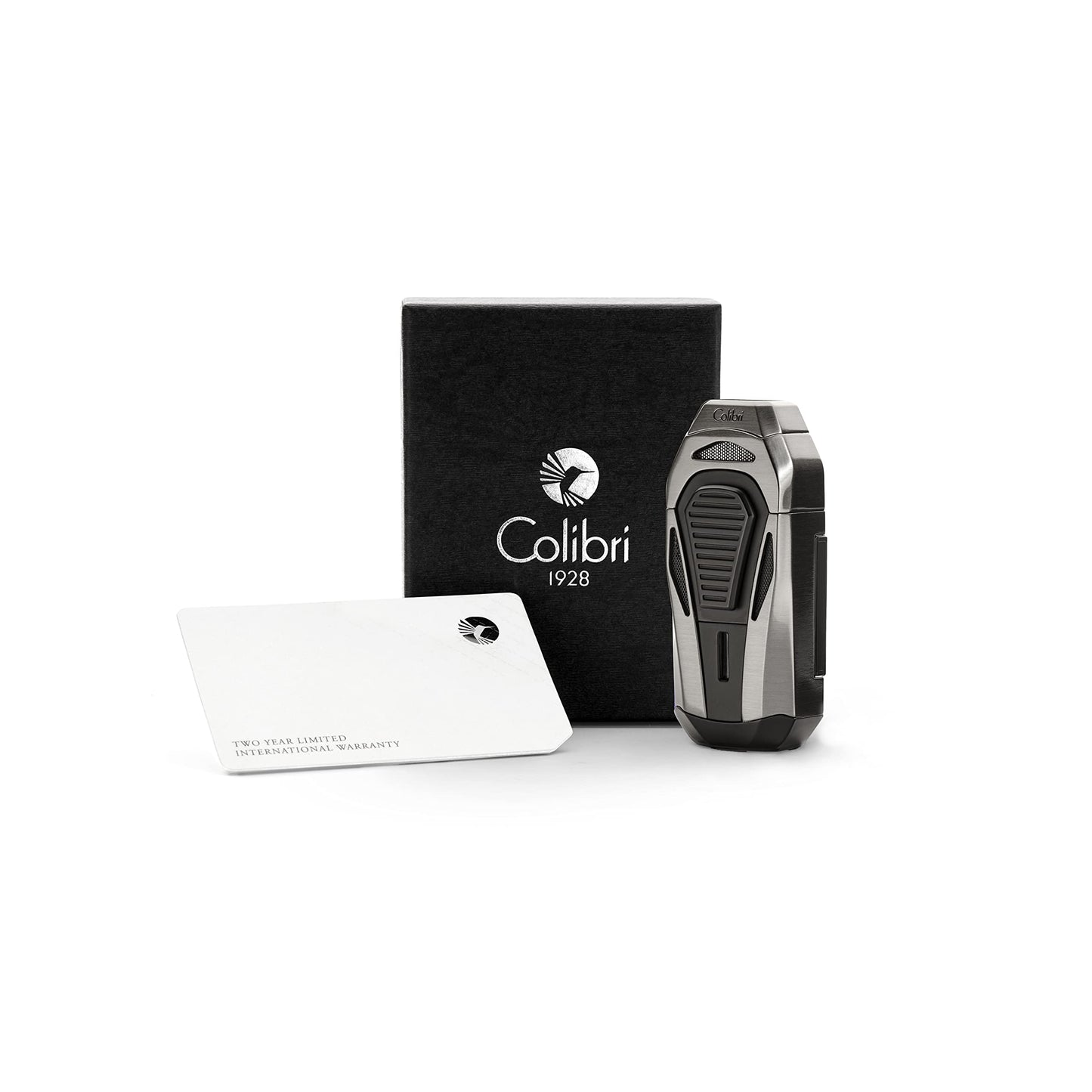 Colibri Boss Triple Jet Flame Lighter | Integrated Cigar Cutter | Lighter for Cigars | Elegant Gift Box | Two-Year Warranty | Butane Not Included