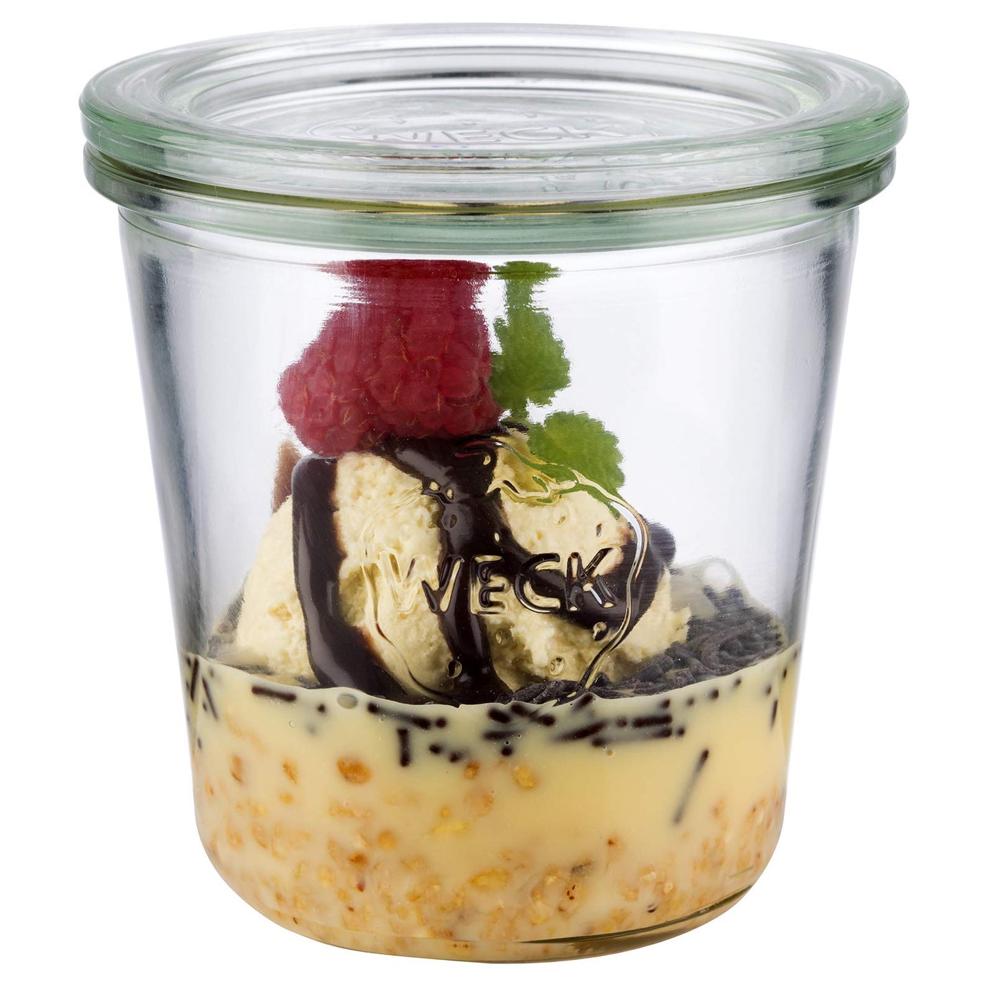 APS 6-piece set of original WECK jars 290 ml with lid - Γ 9 cm/height 9 cm/tapered shape