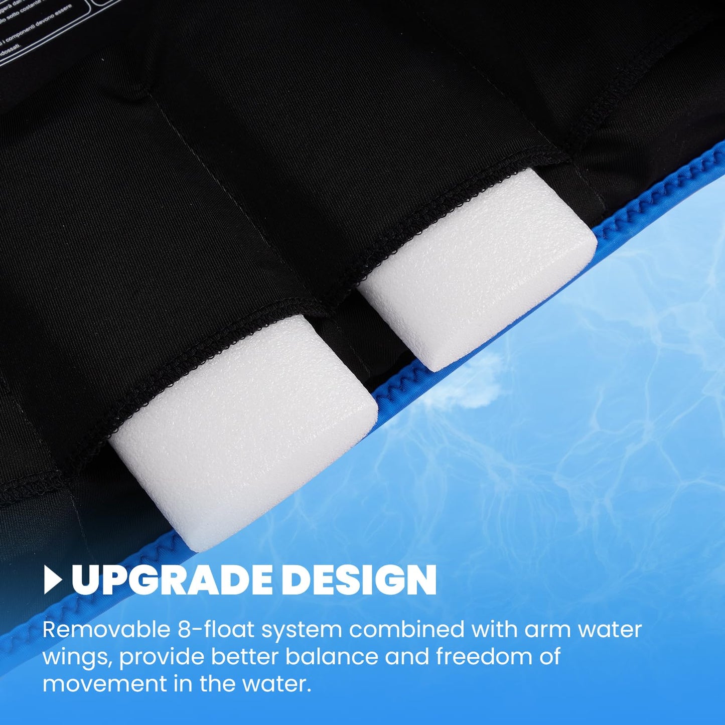 Gogokids children's swim vest with floating sleeves, toddler swim jacket with armbands for young girls. Buoyancy aid for 2-3 years/15-19 kg for pool, swim lessons, and water park.