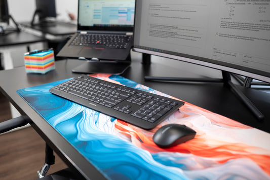 CHERRY DW 3000, Wireless keyboard and mouse set, German layout (QWERTZ), 2.4 GHz radio frequency, Slim design, Quiet keys, Symmetrical mouse, Black