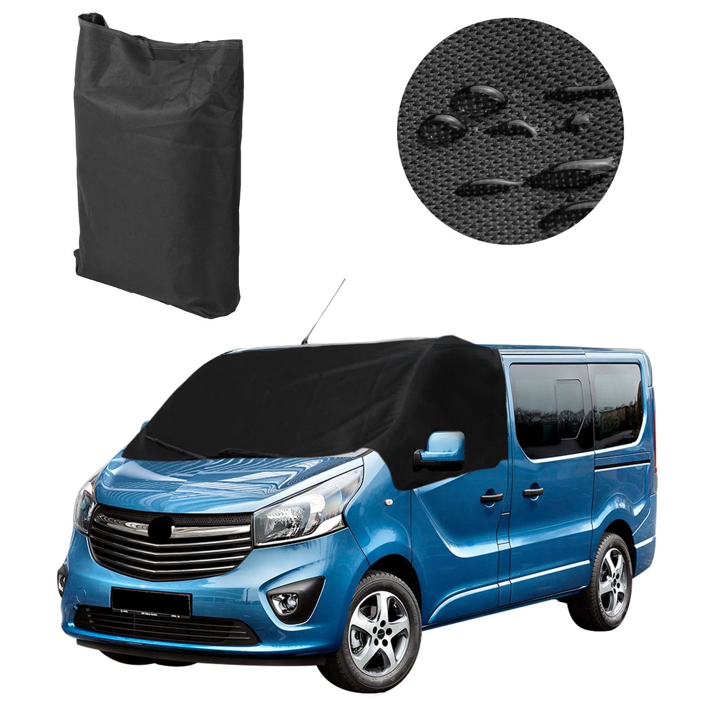 Opaltool Front Windshield Wrap Cover for Opel Vivaro FIAT Talento Nissan NV300 Primastar 2014-2019, Luxury 600D Car Windshield Cover, Windshield Sunshade Front Windshield Cover