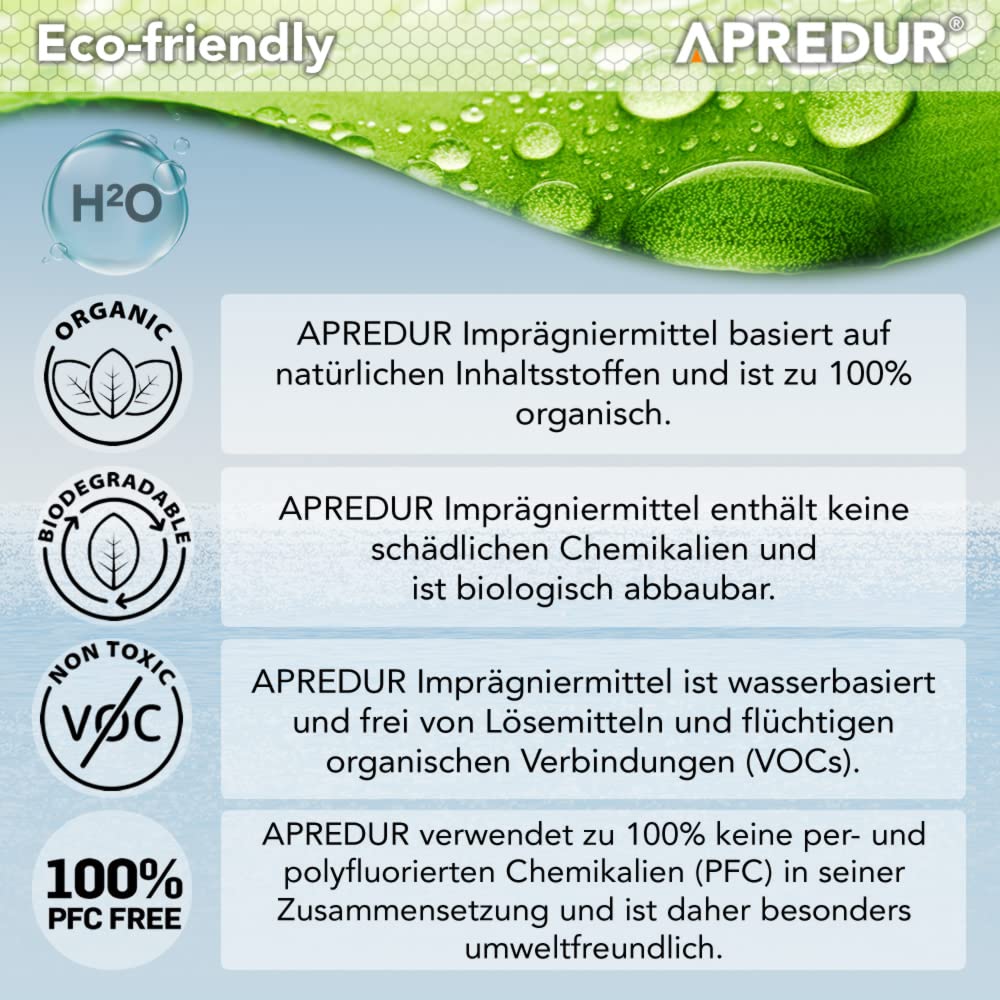 APREDUR 5L Tent PAVILION Camping Yurt Glamping Impregnation Spray Impregnating agent for synthetic and cotton fabrics Solvent and PFC-Free (5L canister)