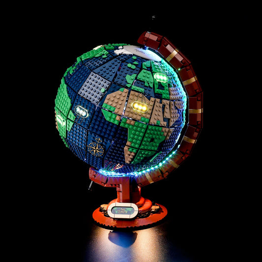 BRIKSMAX LED lighting kit for Lego Ideas Globe - Compatible with Lego 21332 model - Does not include Lego set.