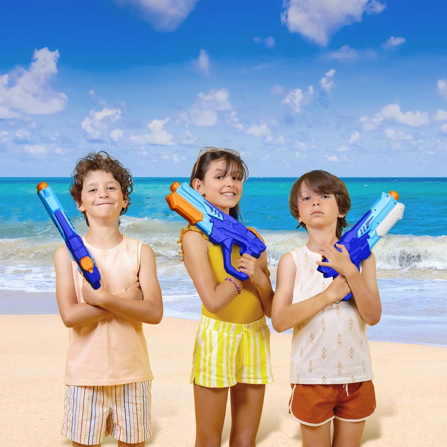 MOZOON 2 Pack 600ml Water Gun for Kids, Water Guns Large Capacity with Range up to 8-10 M, Water Toys for Girls Boys Outdoor Summer Parties, Beach, Pool