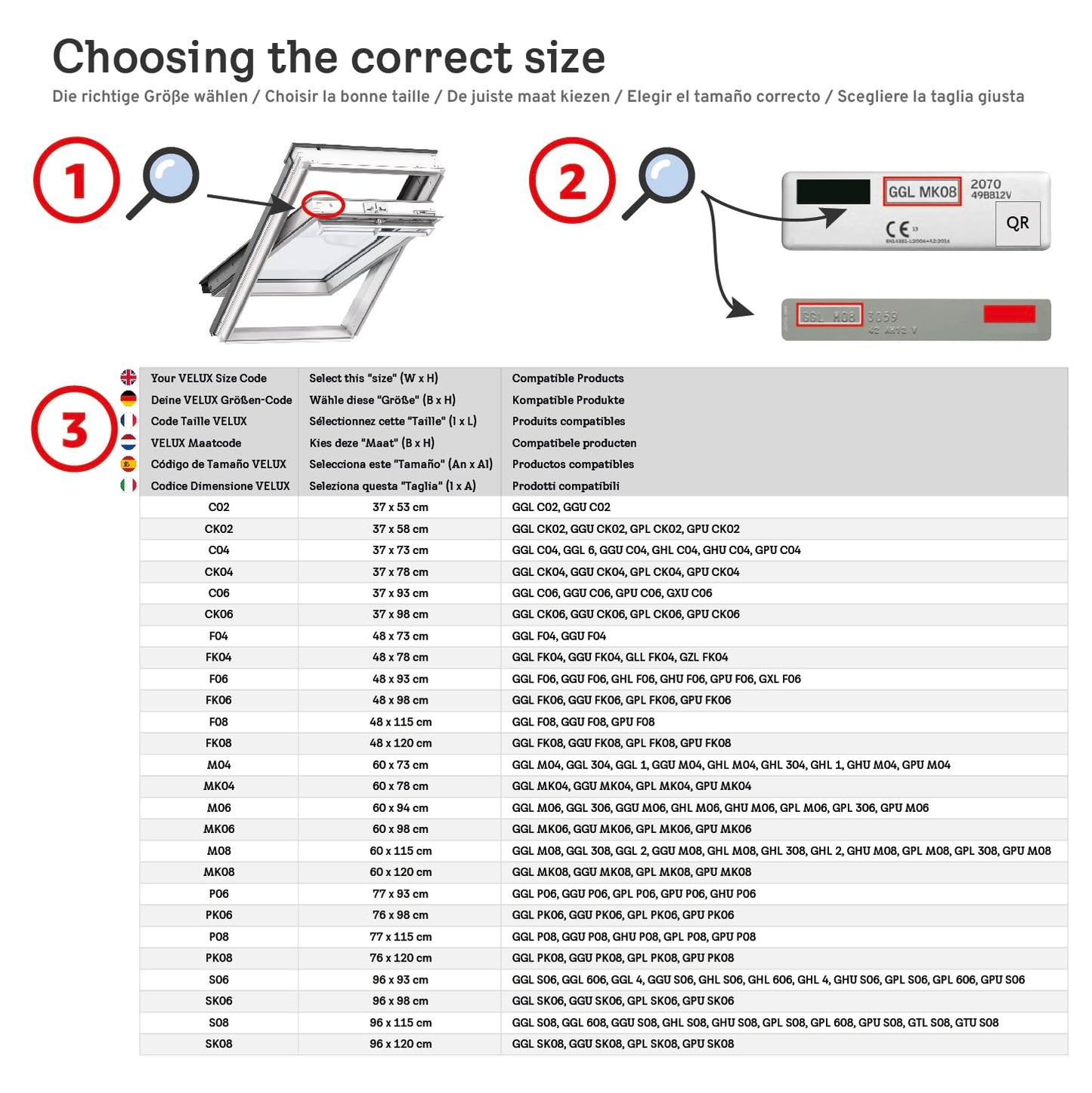Easy-click blackout blind, grey, for VELUX S06