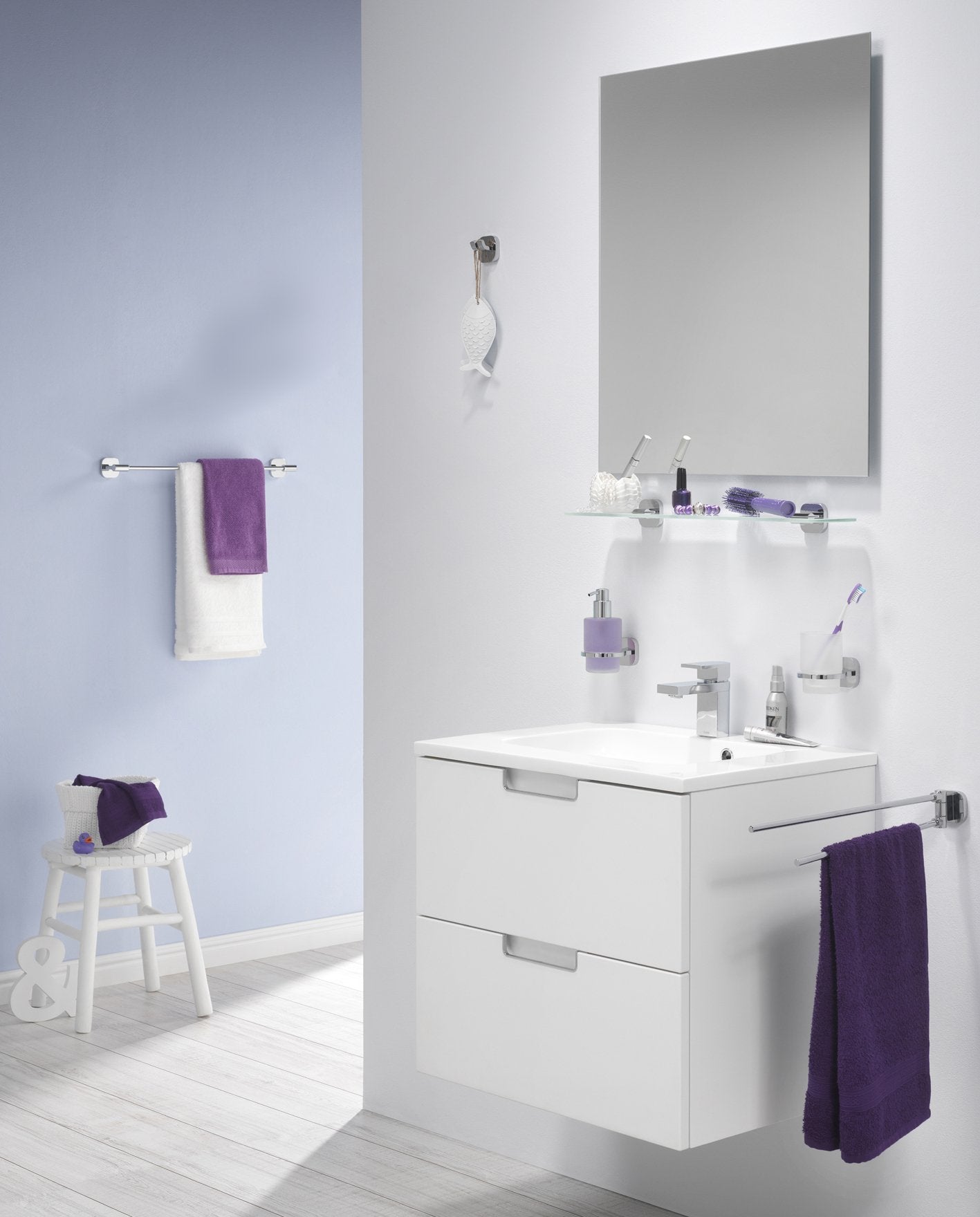 Tiger Ramos glass soap dispenser, brushed stainless steel