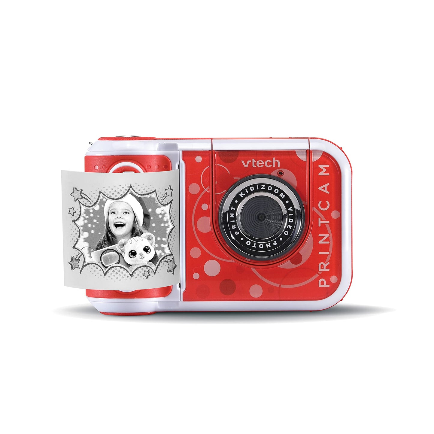 VTech KidiZoom Print Cam - Instant camera for kids with printing function, selfie and video mode, for ages 4-12 & KidiZoom carrying case in pink - Vtech 417369 kids camera, Pink