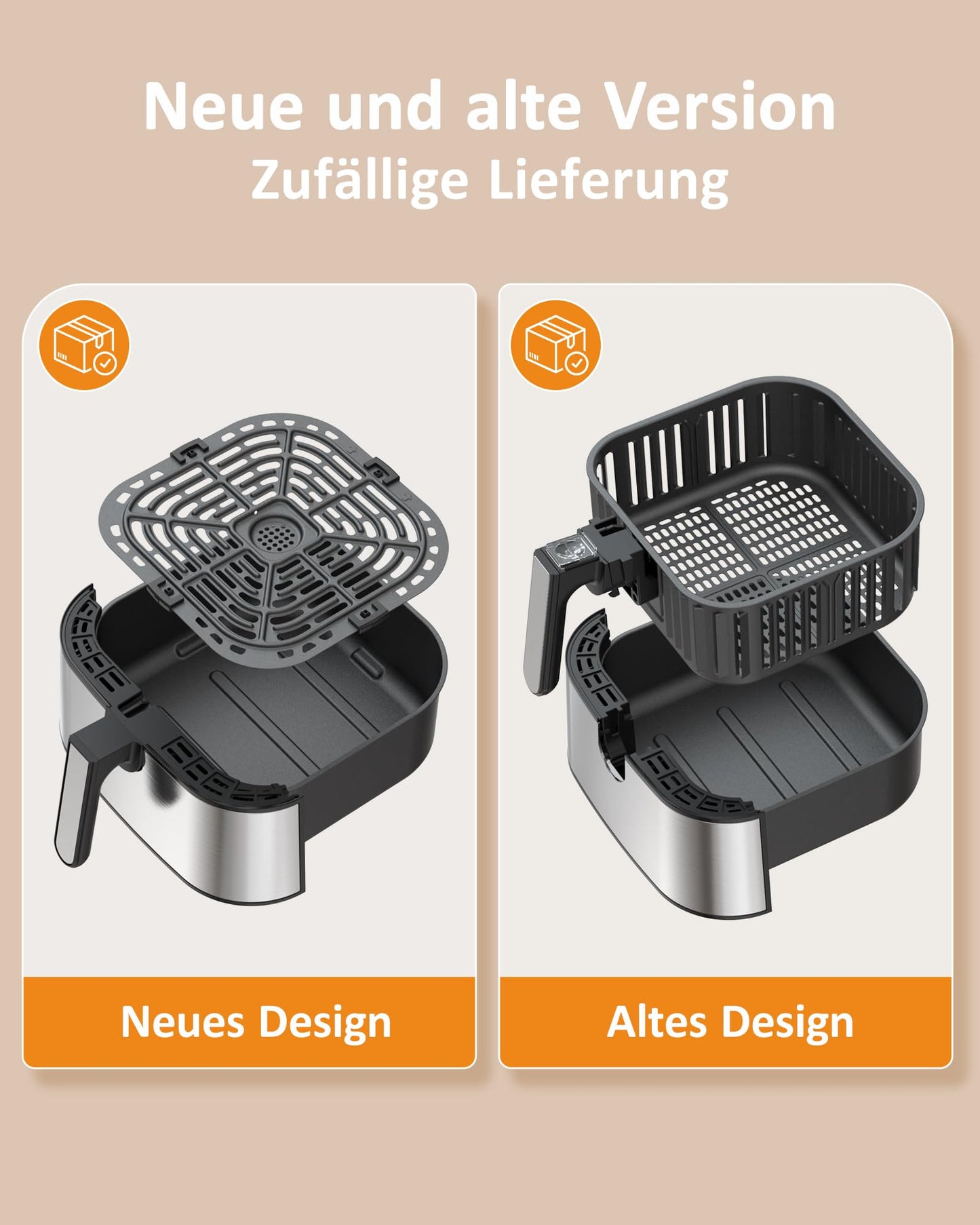 Innsky hot air fryer 5.5L XXL, 1700W hot air fryer with digital LED touchscreen and 7 programs, preheat & keep warm & defrost, air fryer without oil with recipe book in German.