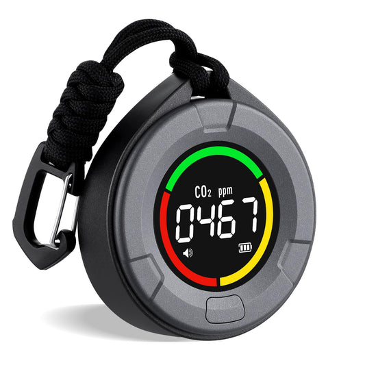 INKBIRDPLUS Portable CO2 Detector, Mini CO2 Meter, CO2 Sensor with Full Color LCD, Indicator Light, Alarm, Automatic Calibration, for Home, Office, Greenhouse.